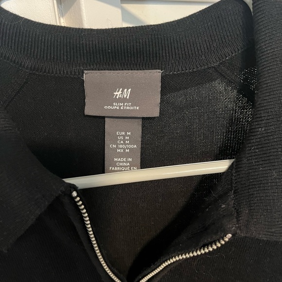 Mens Zip-Up Long Sleeve Polo - Picture 2 of 3